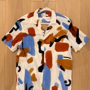 Zara Multicolor Abstract Print Shirt